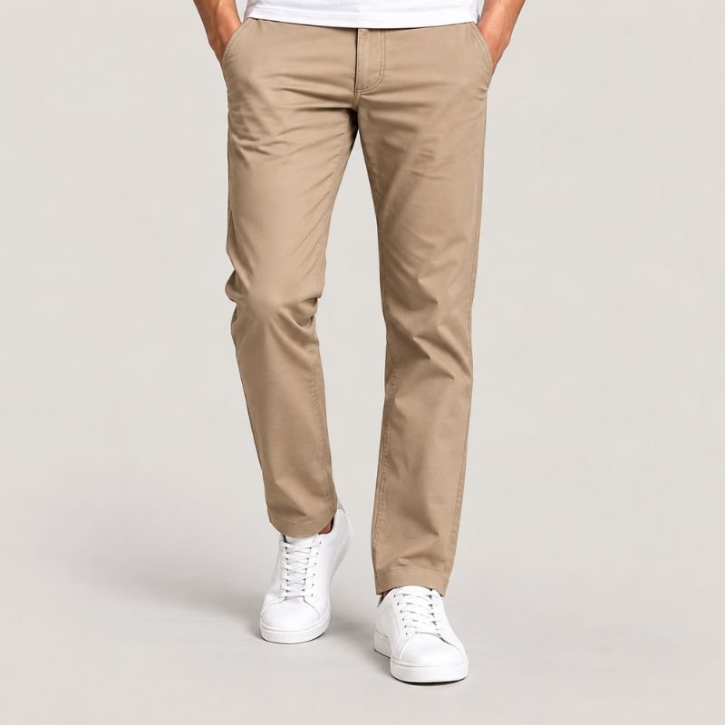 Men's beige casual pants